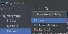 Add javafx library to the project