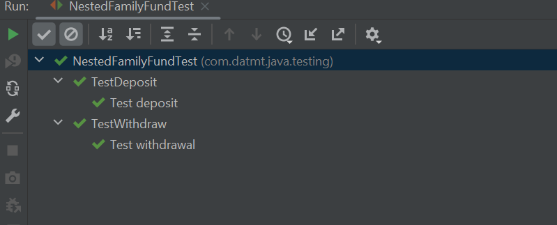 Running nested tests
