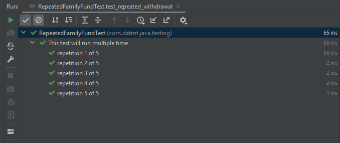 JUnit repeated test