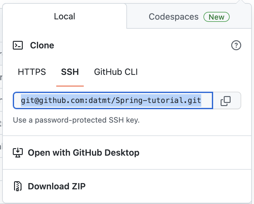 The SSH git remote URL format