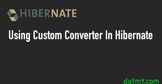 Using Custom Converter In Hibernate