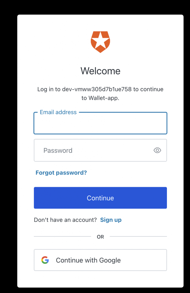 Login prompt by Auth0