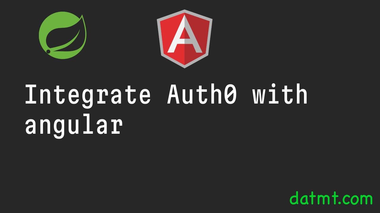 Integrate Auth0 with angular