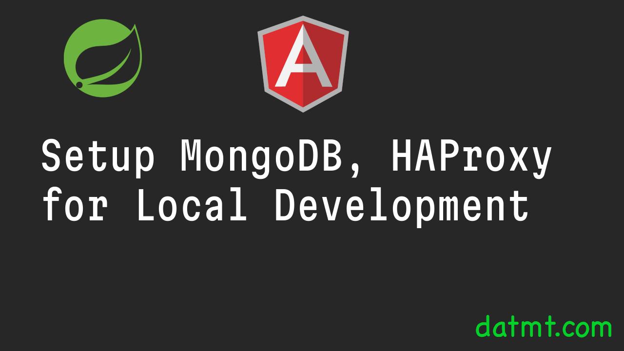 Setup MongoDB, HAProxy for Local Development