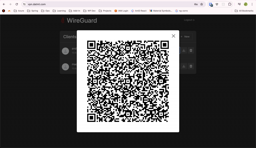 Qr code to setup on mobile